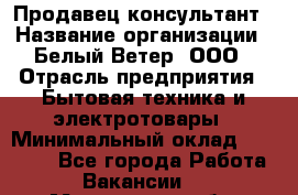 Продавец-консультант › Название организации ­ Белый Ветер, ООО › Отрасль предприятия ­ Бытовая техника и электротовары › Минимальный оклад ­ 20 000 - Все города Работа » Вакансии   . Мурманская обл.,Оленегорск г.